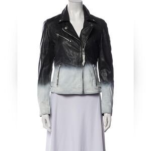 Mauritius Ombre Black and Gray Lamb Leather Jacket *•Mint•* - Sz Small